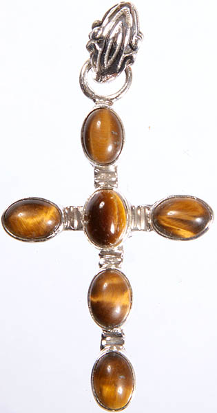 Tiger Eye Cross Pendant