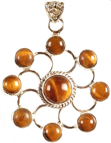 Tiger Eye Twirling Pendant