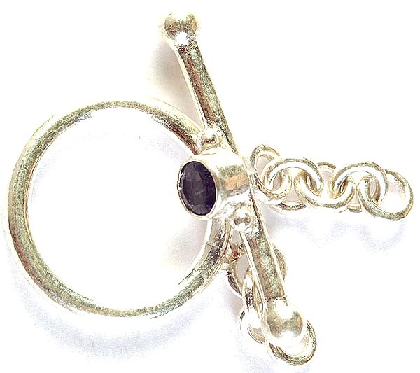 Toggle Lock with Faceted Iolite (Price Per Piece)