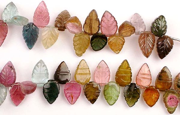 Tourmaline Carved Leaves