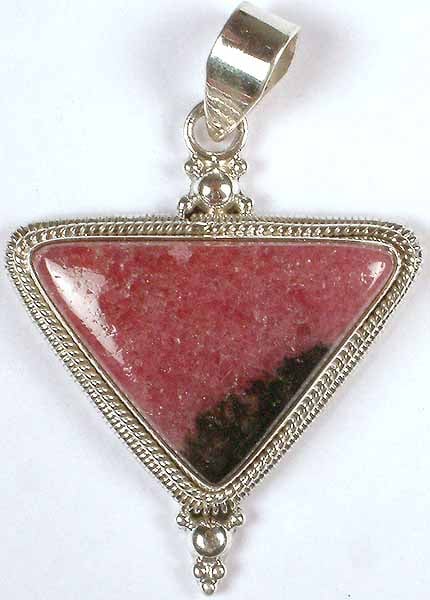 Triangular Rhodonite Pendant