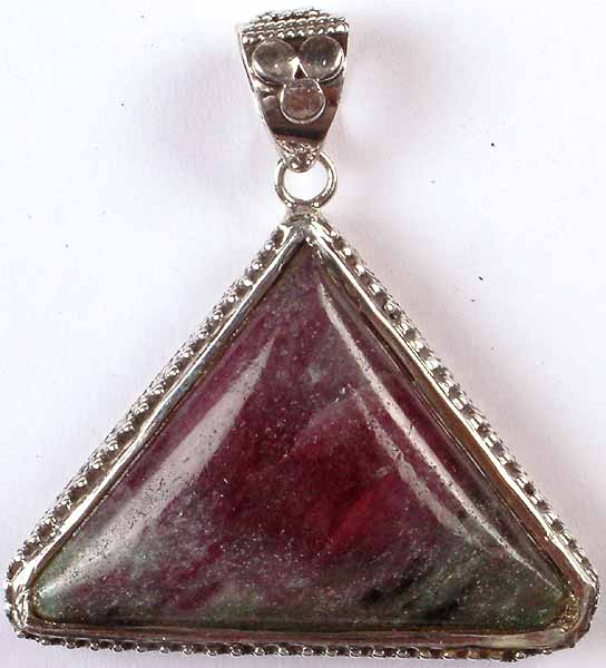 Triangular Ruby Zoisite Pendant