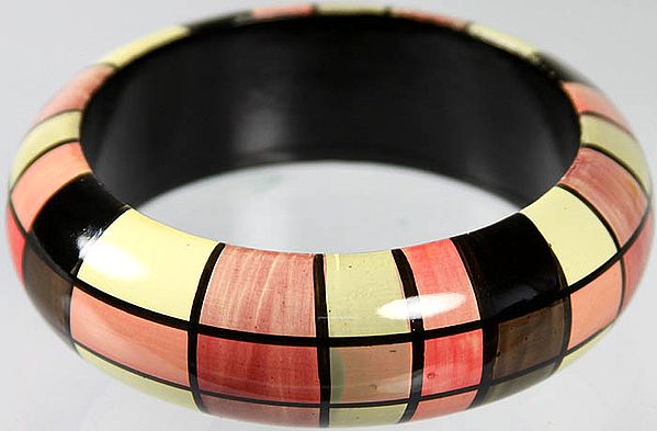 Tri-Color Wooden Bangle