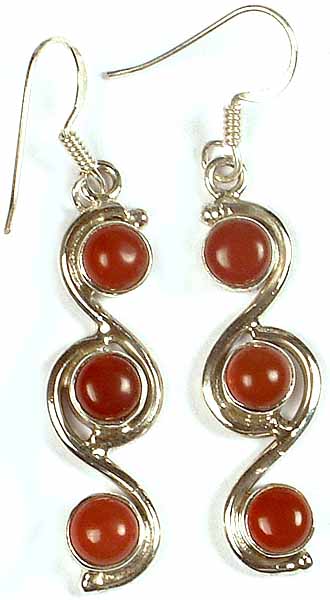 Triple Carnelian Earrings