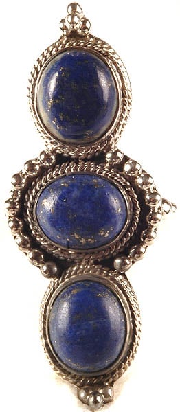 Triple Lapis Lazuli Large Ring