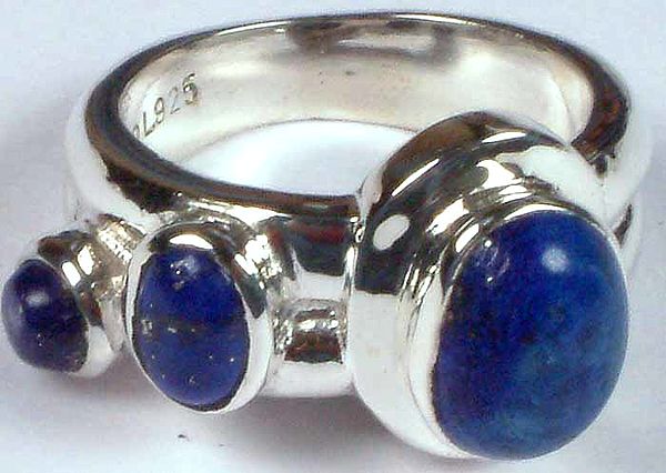 Triple Lapis Lazuli Ring