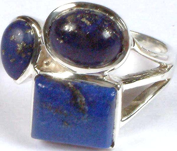 Triple Lapis Lazuli Ring