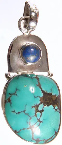 Turquoise and Lapis Lazuli Pendant