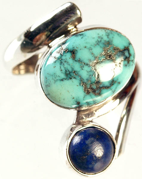 Turquoise and Lapis Lazuli Ring