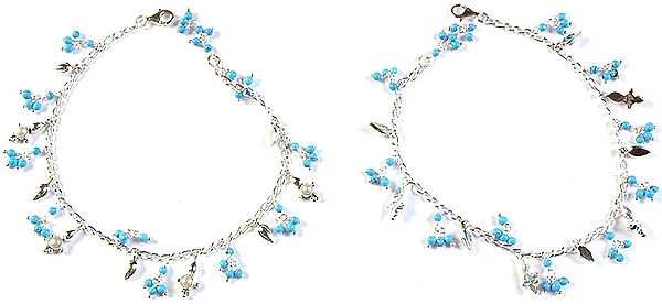 Turquoise Anklets (Price Per Pair)