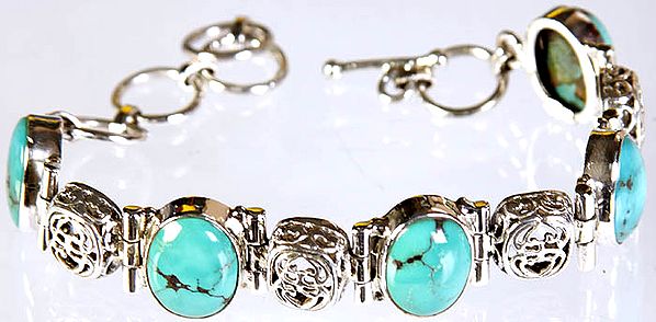Turquoise Bracelet with Lattice