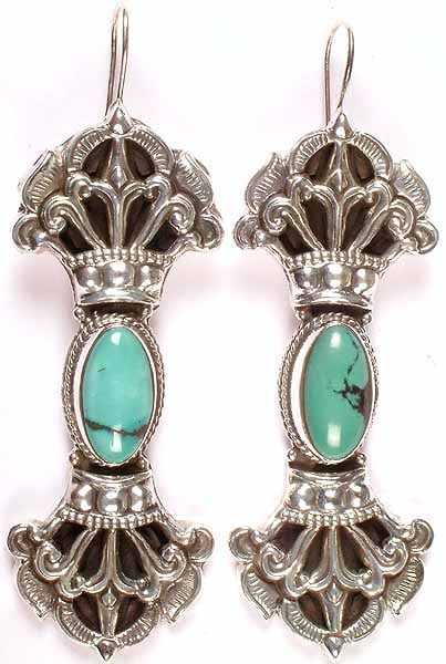 Turquoise Dorje Earrings