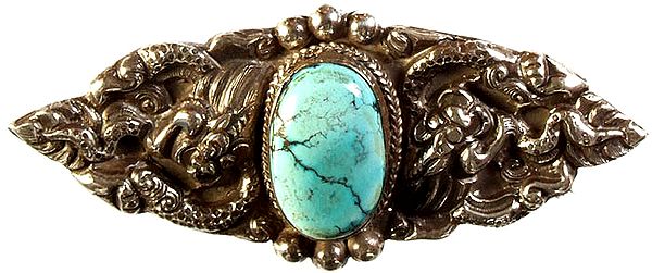 Turquoise Dragon Brooch