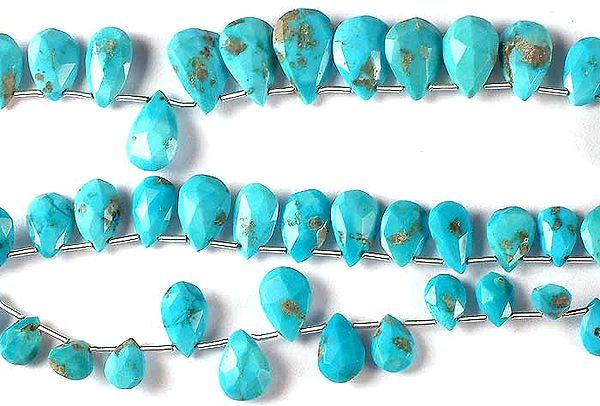 Turquoise Faceted Briolette