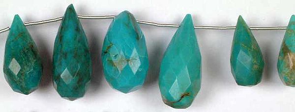 Turquoise Faceted Drops