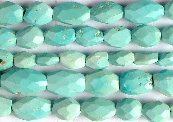 Turquoise Faceted Ovals