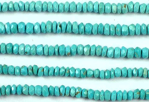 Turquoise Faceted Rondells