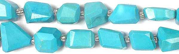 Turquoise Faceted Tumbles
