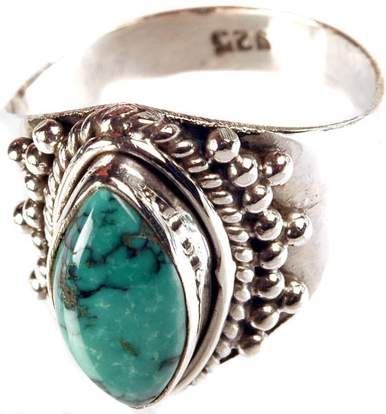 Turquoise Marquis Finger Ring