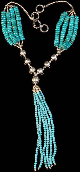 Turquoise Necklace with Shower