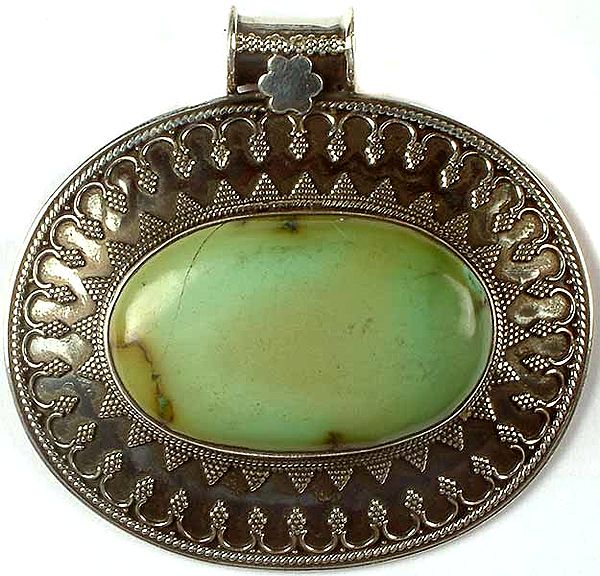 Turquoise Pendant with Granulation