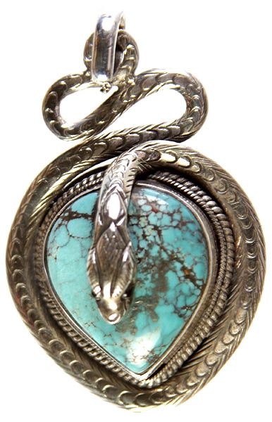 Turquoise Serpent Pendant