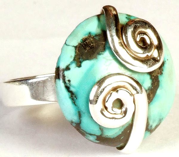 Turquoise Spiral Ring