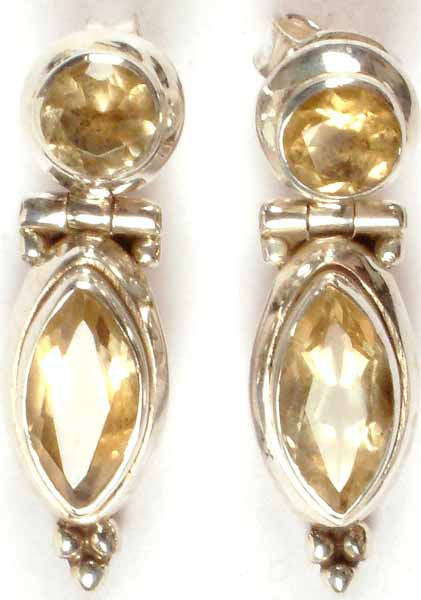Twin Citrine Earrings