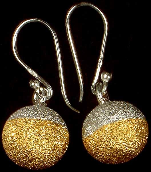 Twin Hued Sterling Frosted Earrings