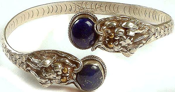 Twin Lapis Lazuli Dragon Bracelet