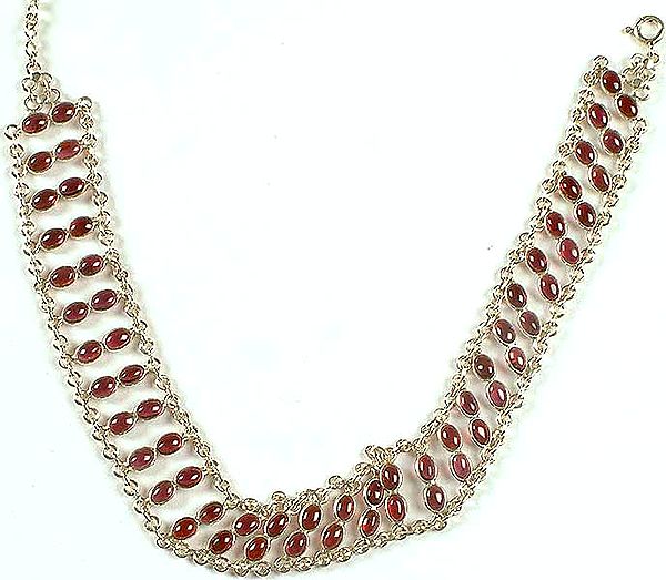Twin Layer Garnet Necklace