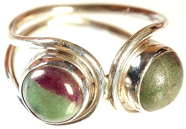 Twin Ruby Zoisite Ring