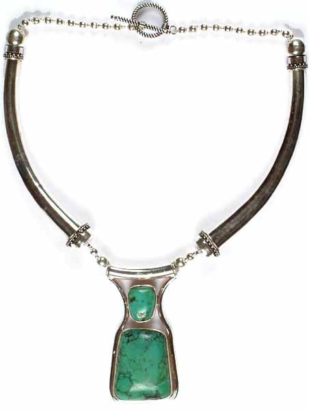 Twin Turquoise Choker from Rajasthan