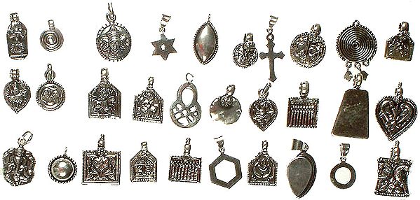 Unity in Diversity (Lot of Thirty Sterling Religious Pendants)