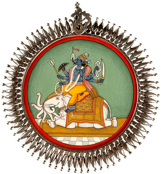 Varaha Avatar of Lord Vishnu Seated on Seven-tusked Airavata