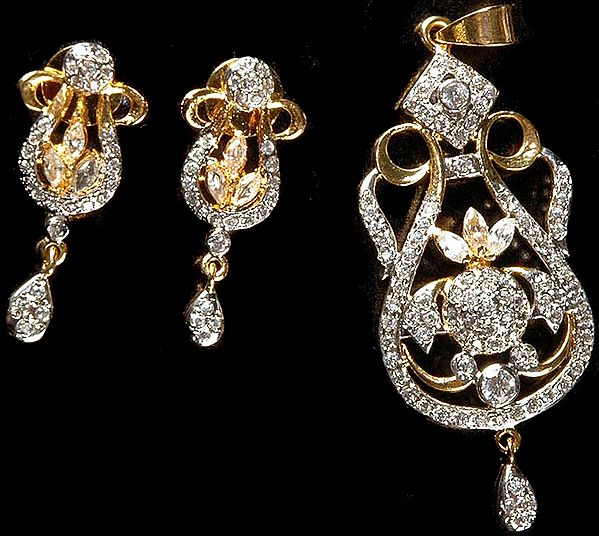 Victorian Pendant with Earrings