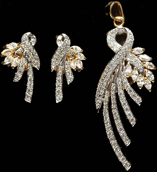 Victorian Pendant with Matching Earrings
