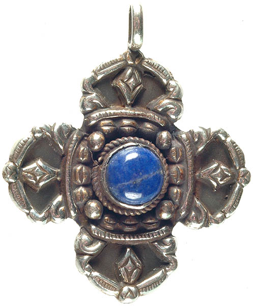 Vishva Vajra Pendant with Central Lapis Lazuli