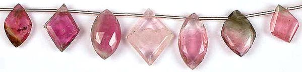 Watermelon Tourmaline Faceted Shapes