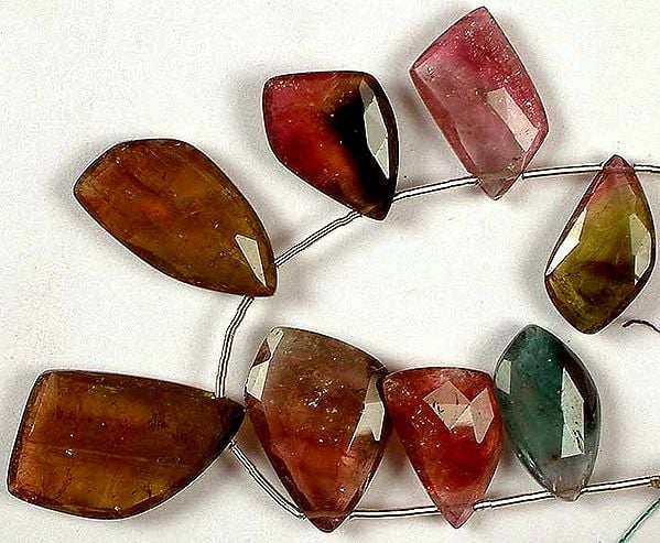 Watermelon Tourmaline Faceted Shapes