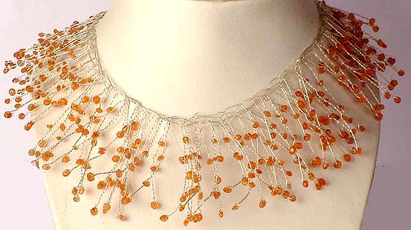 Wire Necklace of Carnelian