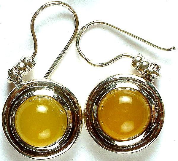 Yellow Chalcedony Earrings