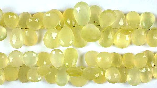 Yellow Chalcedony Faceted Briolette