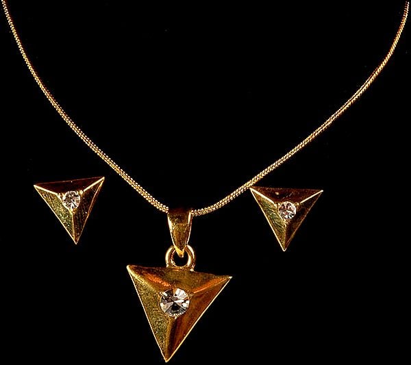 Yoni Necklace with Matching Earrings