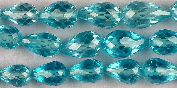 Zircon Faceted Straight Drilled Drops
