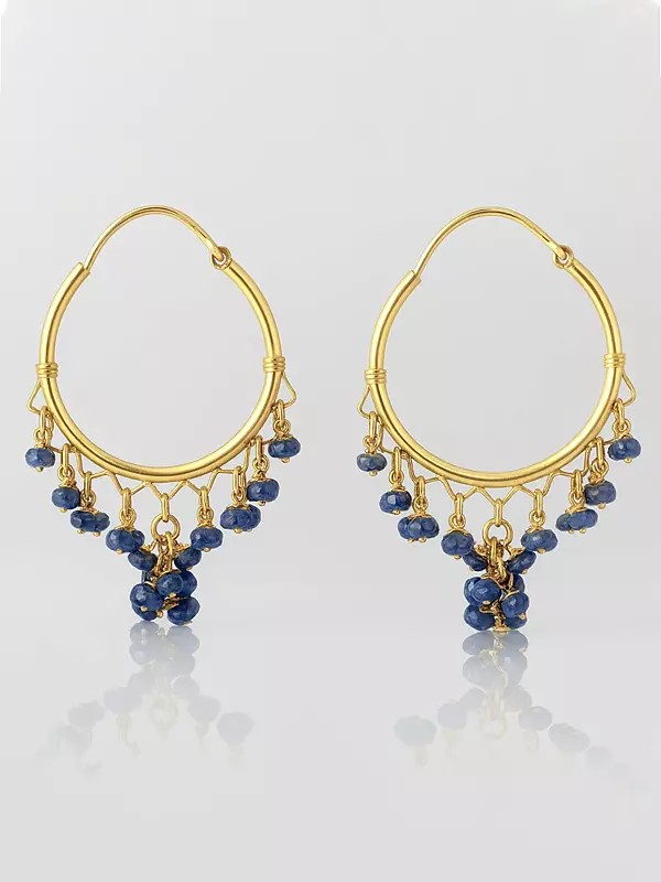 Faceted Blue Sapphire Chandeliers