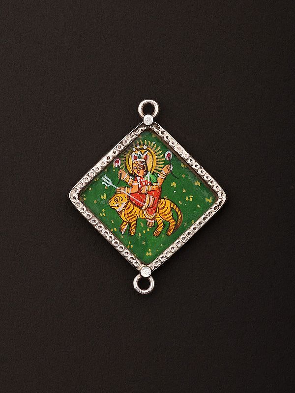 Hand-Painted Goddess Durga Pendant
