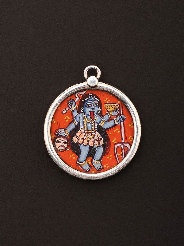 Hand-Painted Goddess Kali Pendant