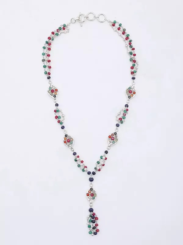 Gemstone Beaded Necklace with Navaratna