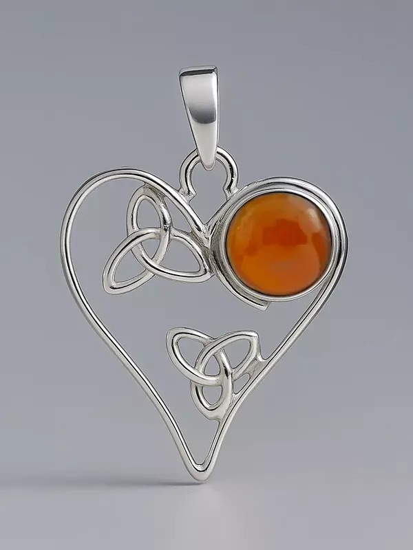 Heart-Shape Pendant with Gems | Carnelian Pendants